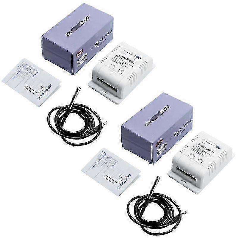 2Pcs Tuya WiFi Temperature Switch 16A 3000W with Energy Consumption Monitoring Intelligent Thermostat Work with Alexa Google Home