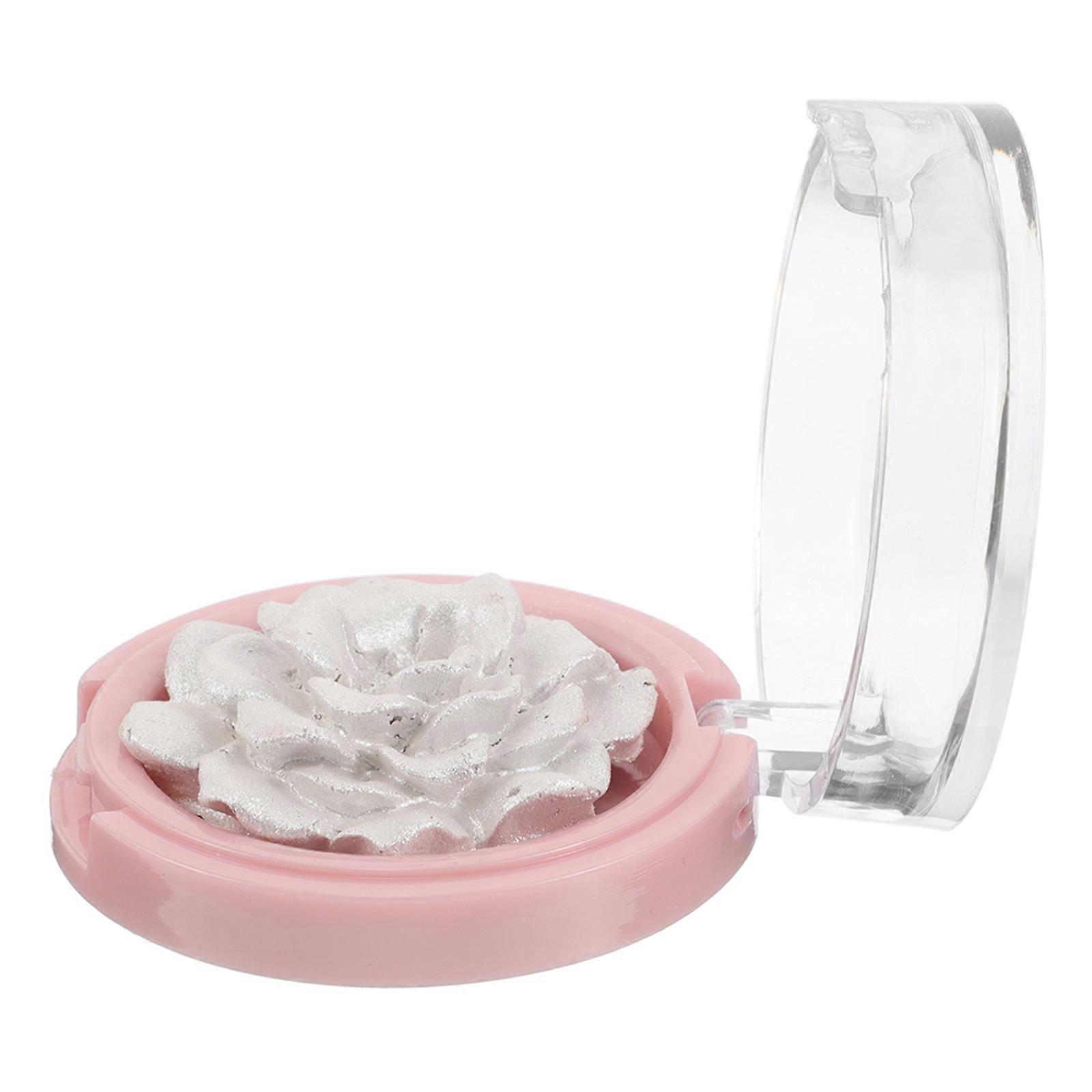 Silver Sculpted Rose Highlighter Powder for Makeup Use Face