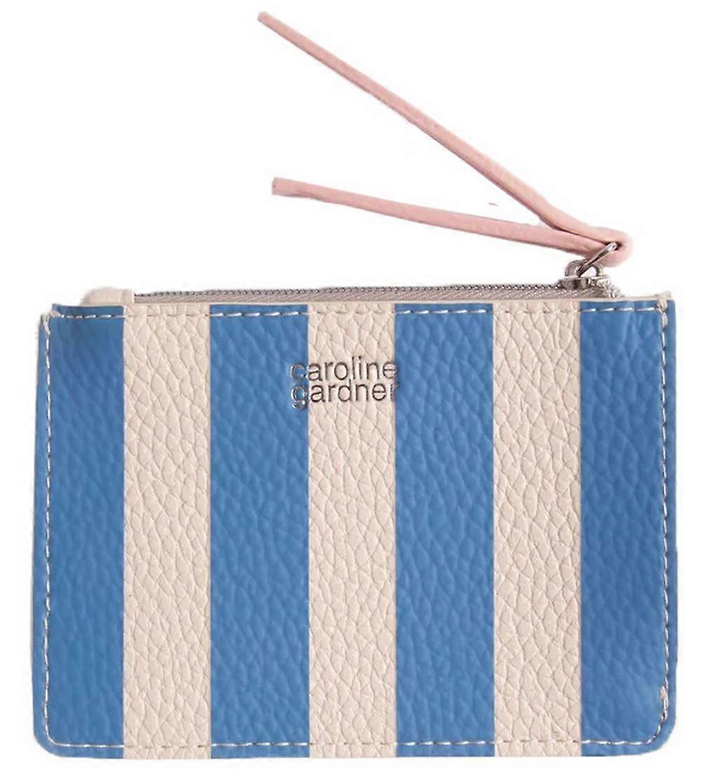 Caroline Gardner Stripe Short Patch Purse - Blue/Cream/Pink