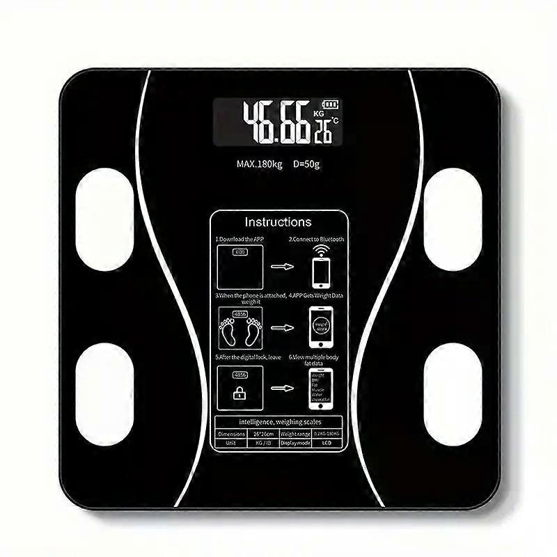 Digital bathroom scale - high-precision and easy to read LCD display screen, battery powered, preferred for fitness enthusiasts.