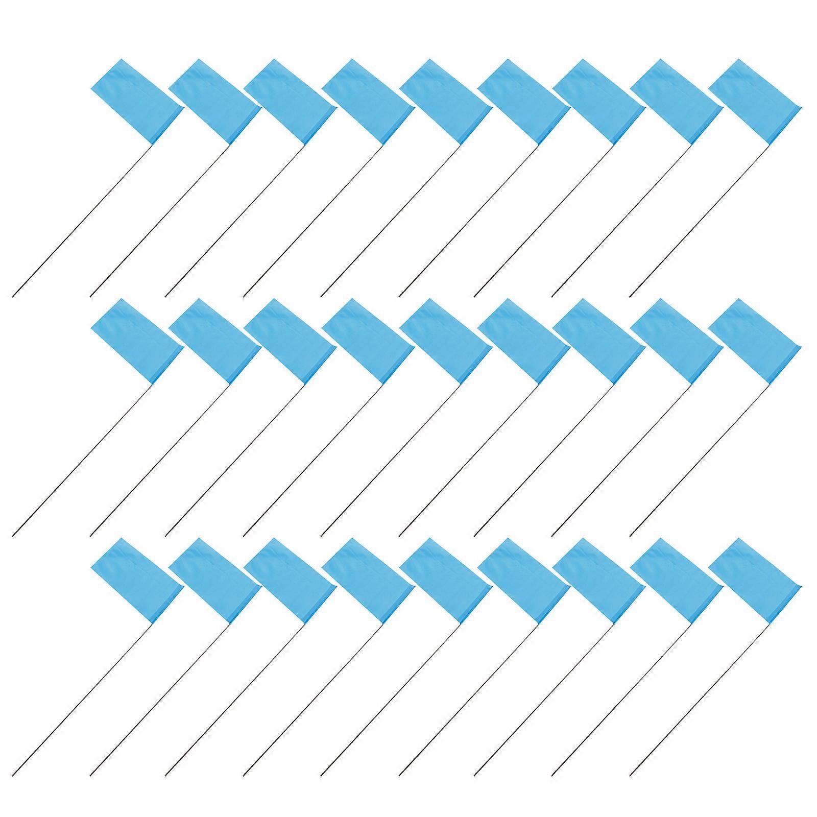PVC Marking Flags 50Pcs Rectangular Shape Suitable For Construction Yard Marking And Pet Fence Applications