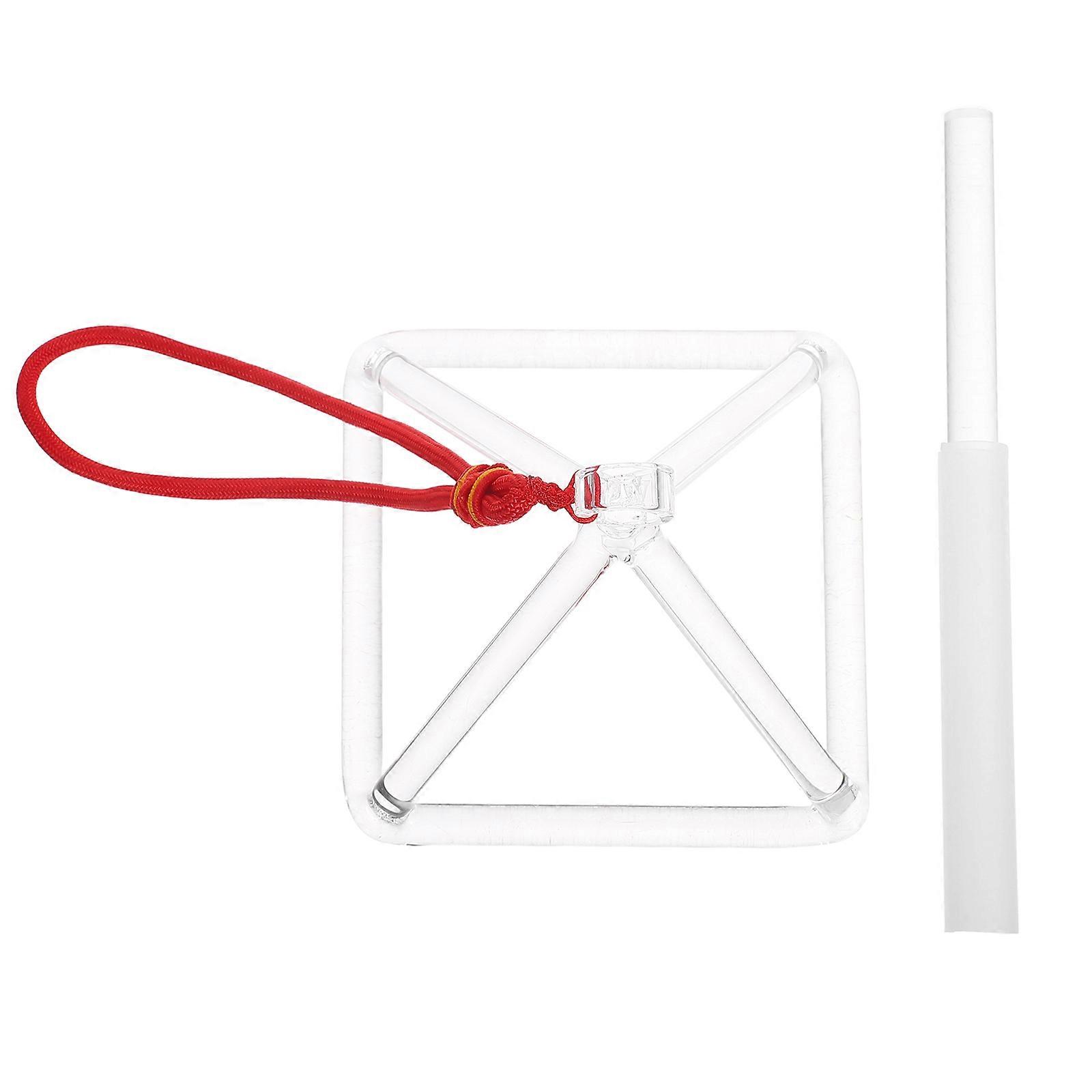 Meditation Quartz Crystal Singing Pyramid with Mallet for Yoga