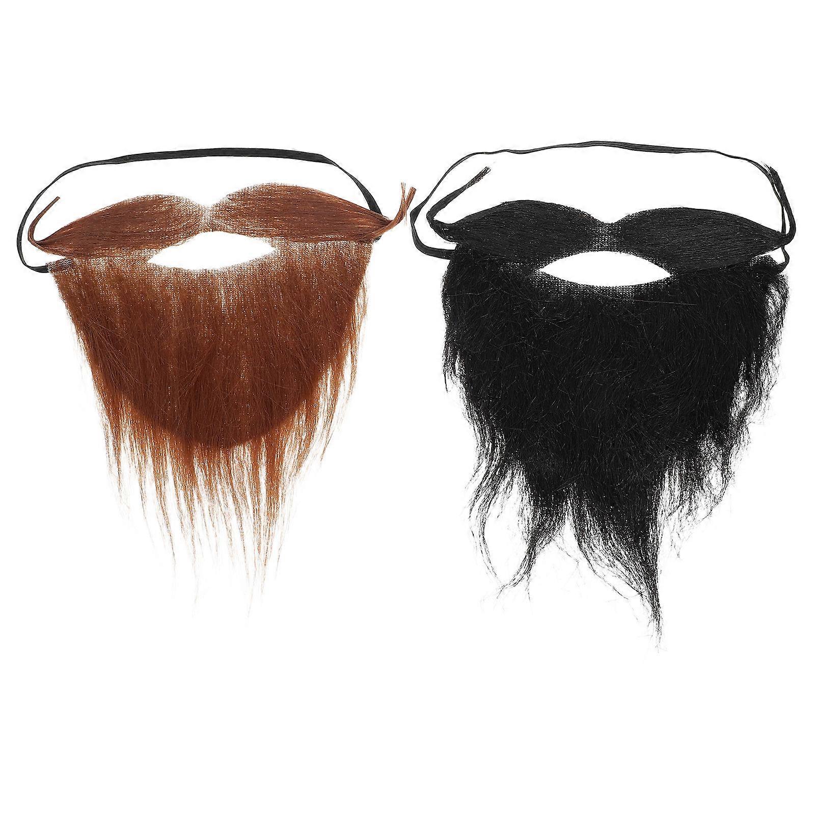 Costume Beards For Men Featuring Unique Design Suitable For Halloween Festivities 2Pcs