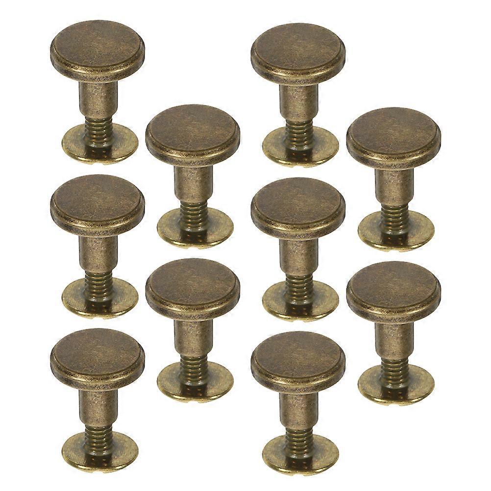 Copper Binding Post Screw Sets for Leathercraft Rivets 10Pcs Collection