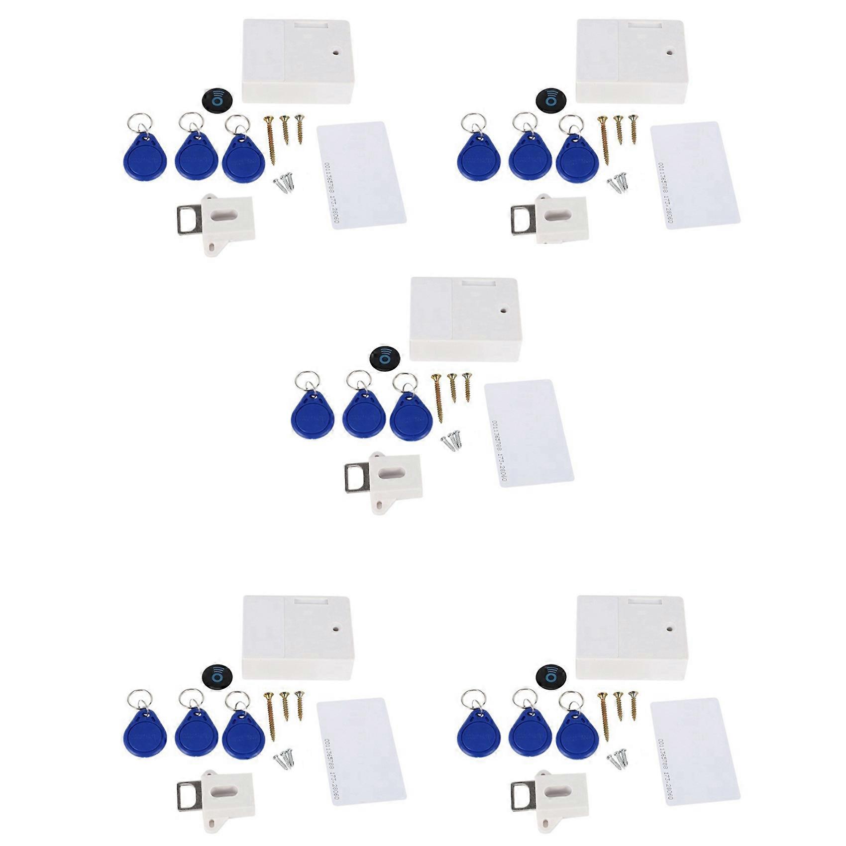 5X Digital Cabinet Intelligent Electronic Locks Invisible Sensor EMID IC Card Drawer for Wardrobe Furniture Hardware B