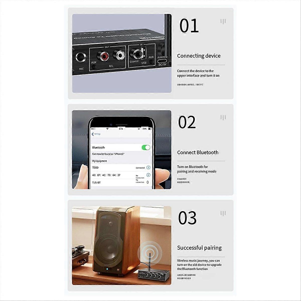  Bluetooth audio receiver adapter 5.3 player