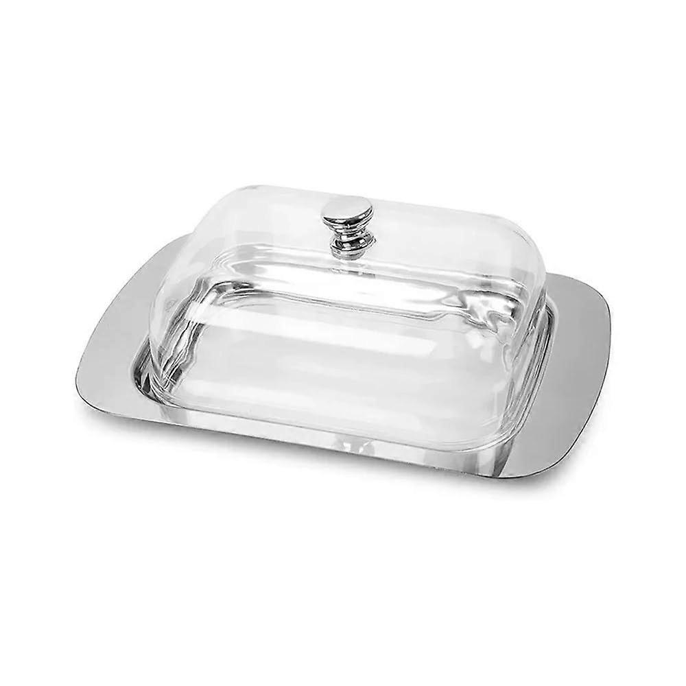 Stainless Steel Butter Dish with Lid Keeps Butter Fresh Fits All Sizes Elegant Durable Design