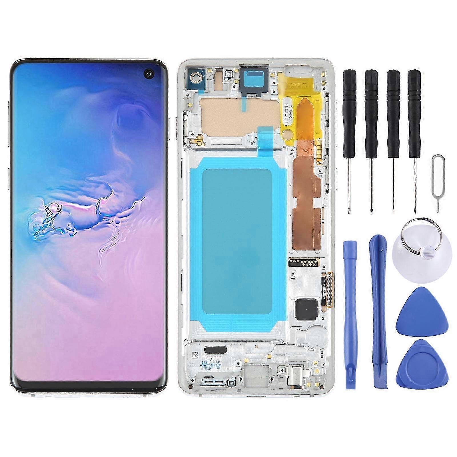 Galaxy S10 SM-G973 Screen Assembly, TFT LCD and Digitizer with Frame