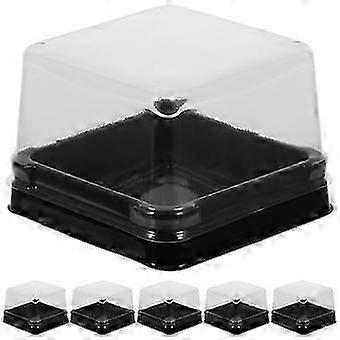 1 Set 100Pcs Plastic 50g Square Egg-Yolk Puff Packing Box Moon Cake Box