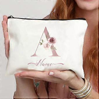 Personalized Bridesmaid Makeup Bags Ccomtomized Name Bride Cosmetic Bag Party Wedding Birthday Gift Lipstick Travel Storage Pouch