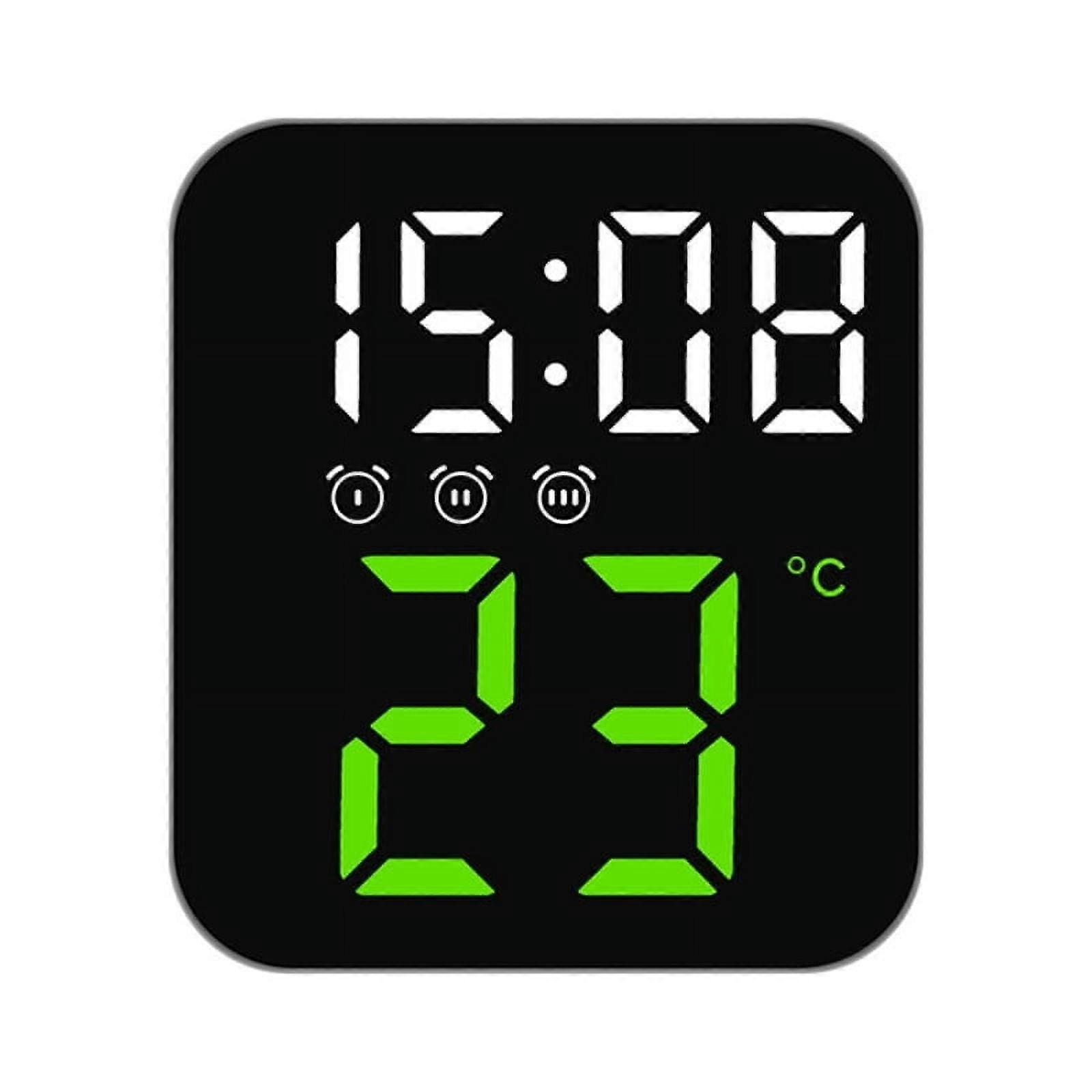 TINYSOME Large Digital Wall Clock Battery Operated LED Digital Wall Clock Temperature