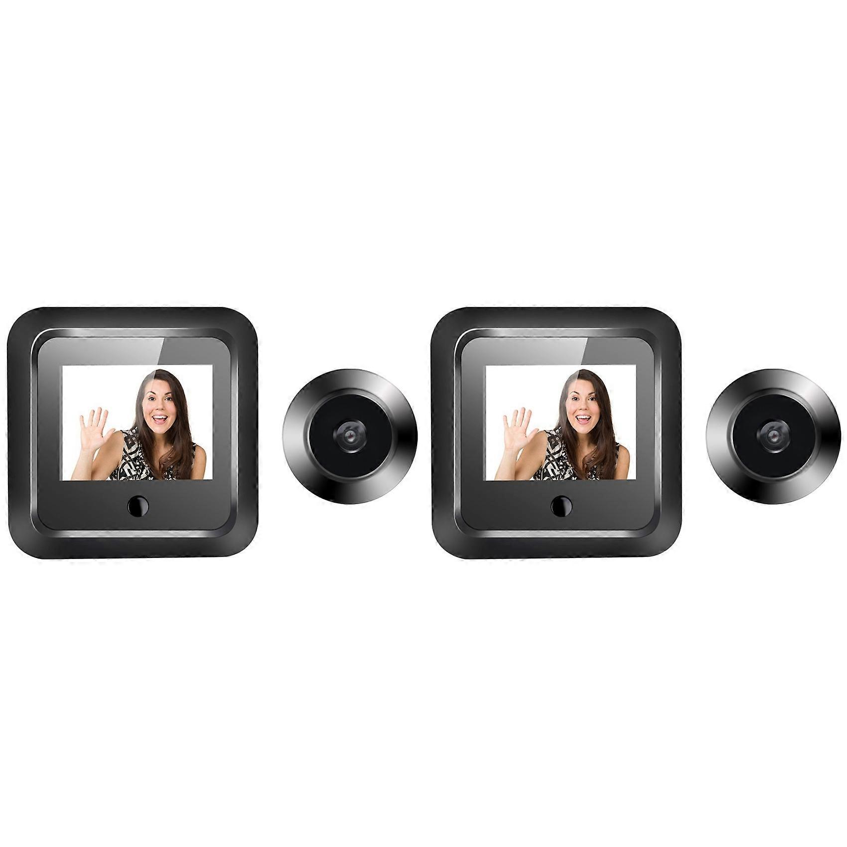 2 Set 2.4 Inch 120° Digital Door Viewer Camera Security Monitor 240X320 HD Visual Doorbell 300000 Pixels Resolution