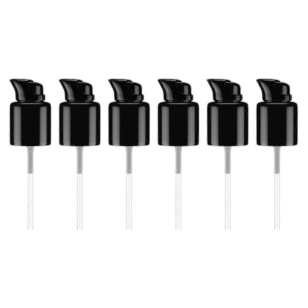 6Pcs Black Plastic Soap Dispenser Pump Replacement for Lotion Bottles Bathroom Kitchen Use