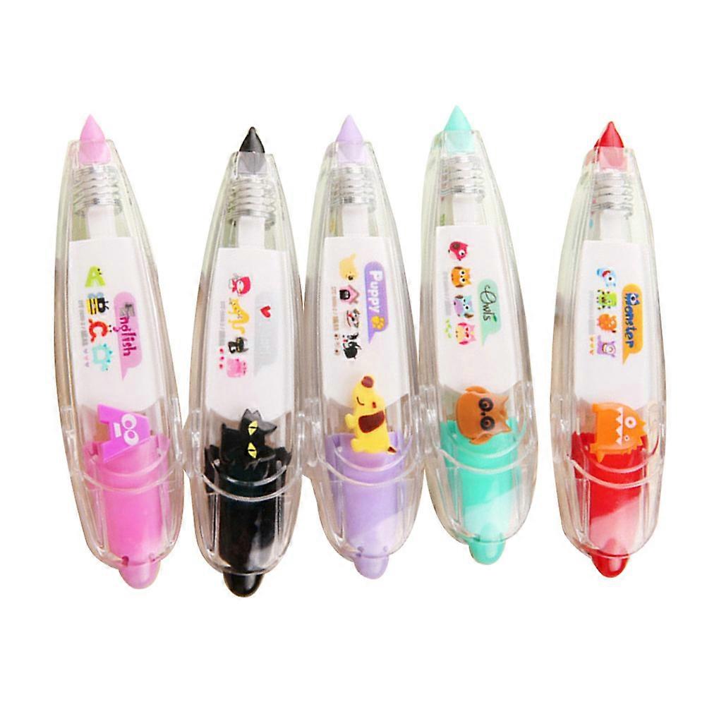 DIY Correction Tape Push Correction Tape for Writing Use 5Pcs Random Color Style