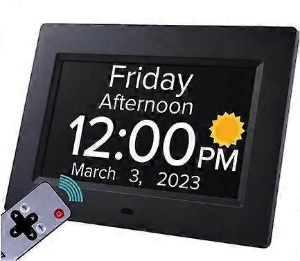 7'' Digital Dementia Clock, Talking Clock with 10 Volumes, 6 Display with 10 Color Modes, Auto Dimmable, Alarms & Birthday & Holiday Reminders, 3 P