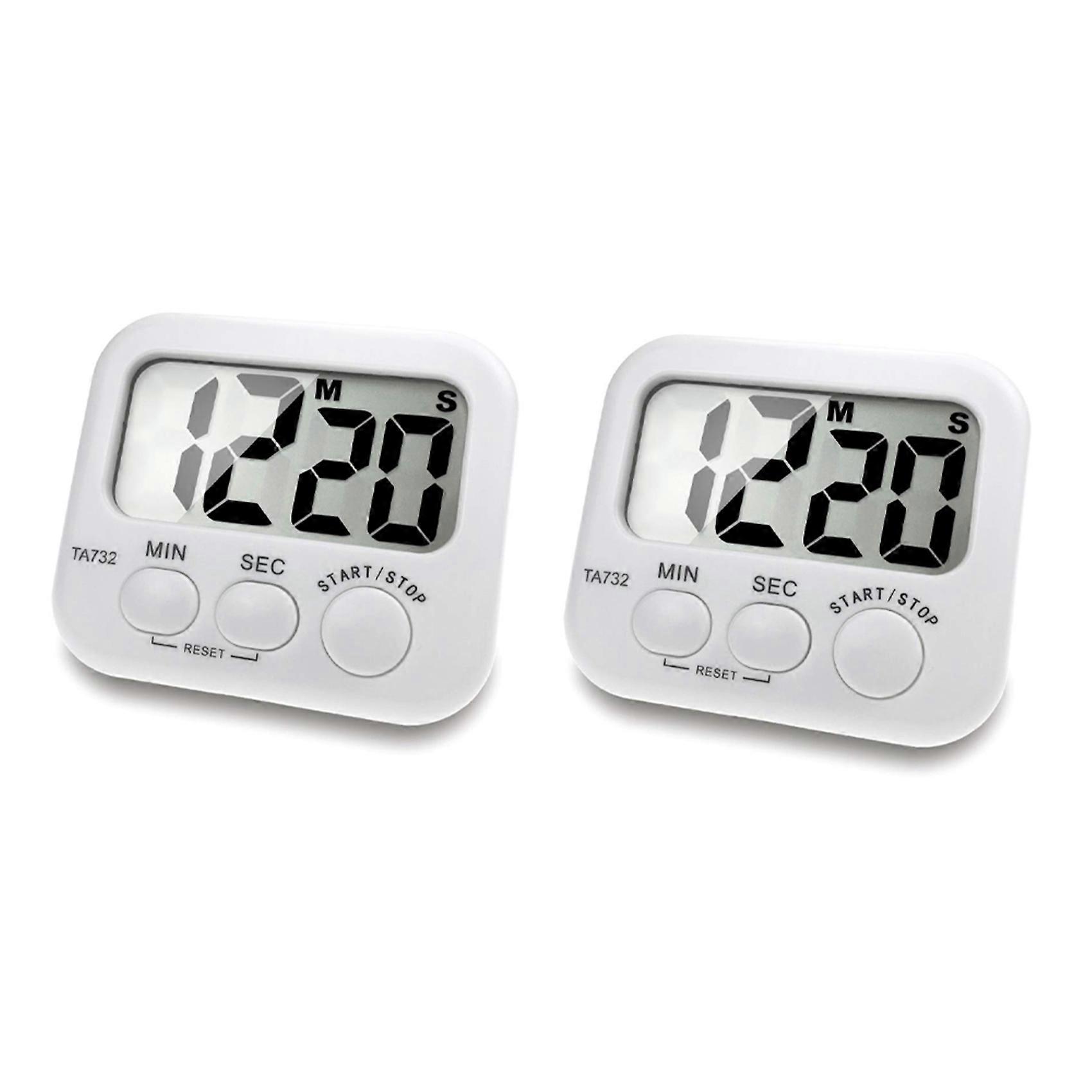 2X Digital Kitchen Timer, Large Screen Large Font Display, Magnetic Back Cooking Timer, Loud Alarm