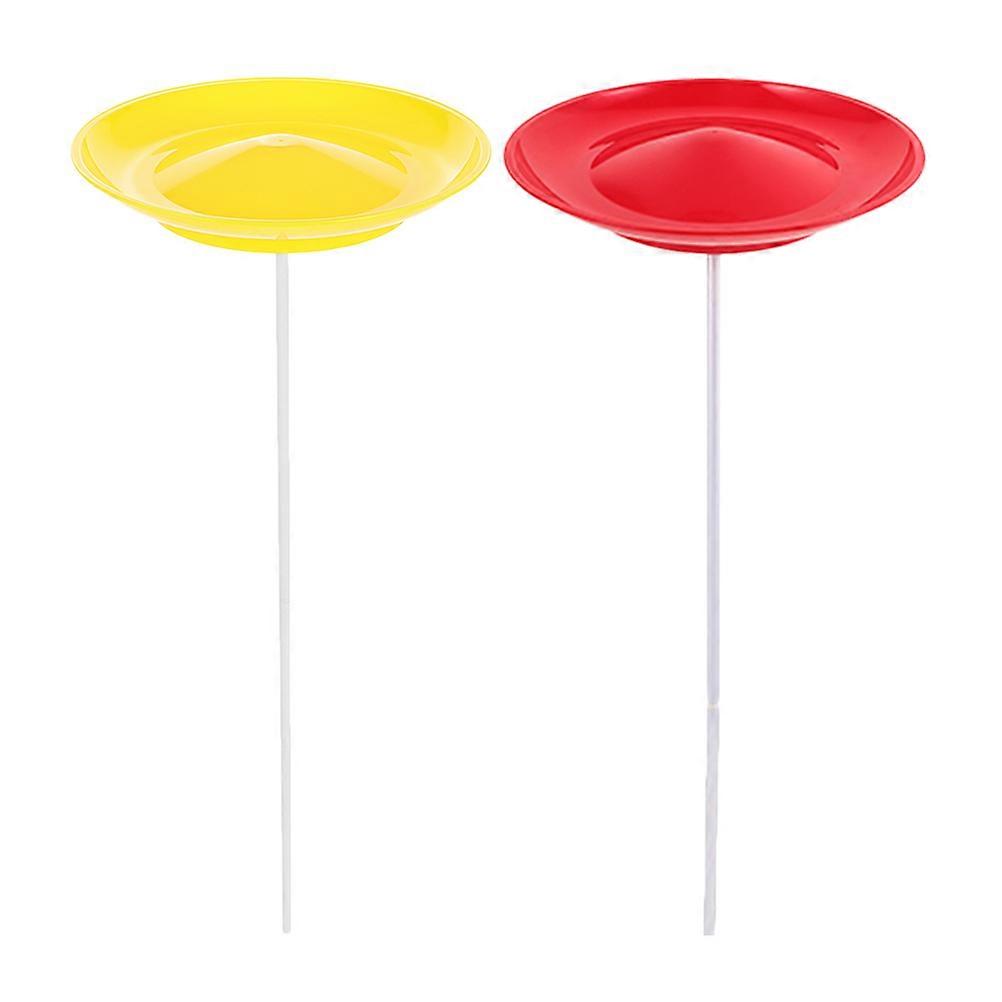 Performance Props Juggling Accessory 2Sets Spinning Plates with Sticks for Kids