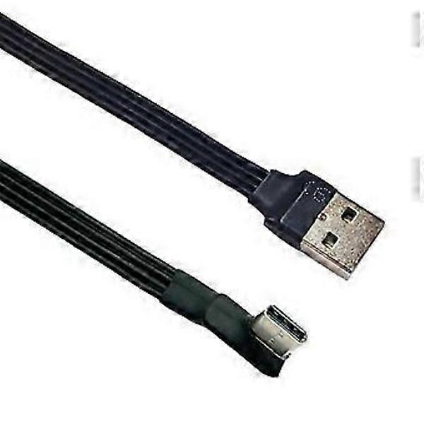 18W Type C to Type C Cable Fast Type C Charging Cable 480Mbps Data Transfer Charging Cable For Smartphones Tablets Laptop 0.3m Type C side bend