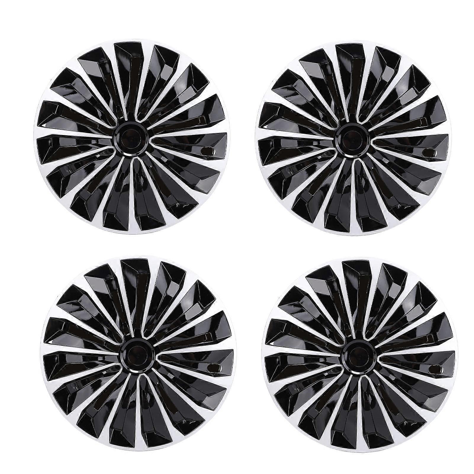 4 pi��ces 15 pouces enjoliveurs Protection compl��te Look ��l��gant ajustement universel Snap On R15 couvercle de jante de roue pour la plupart 