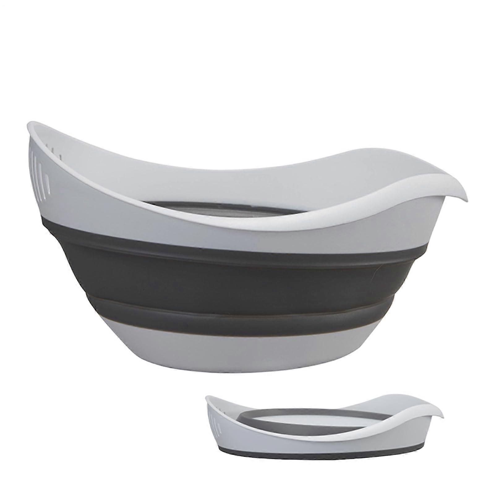 Collapsible Kitchen Colander for Pasta and Vegetables with Fast Drainage and Large Capacity