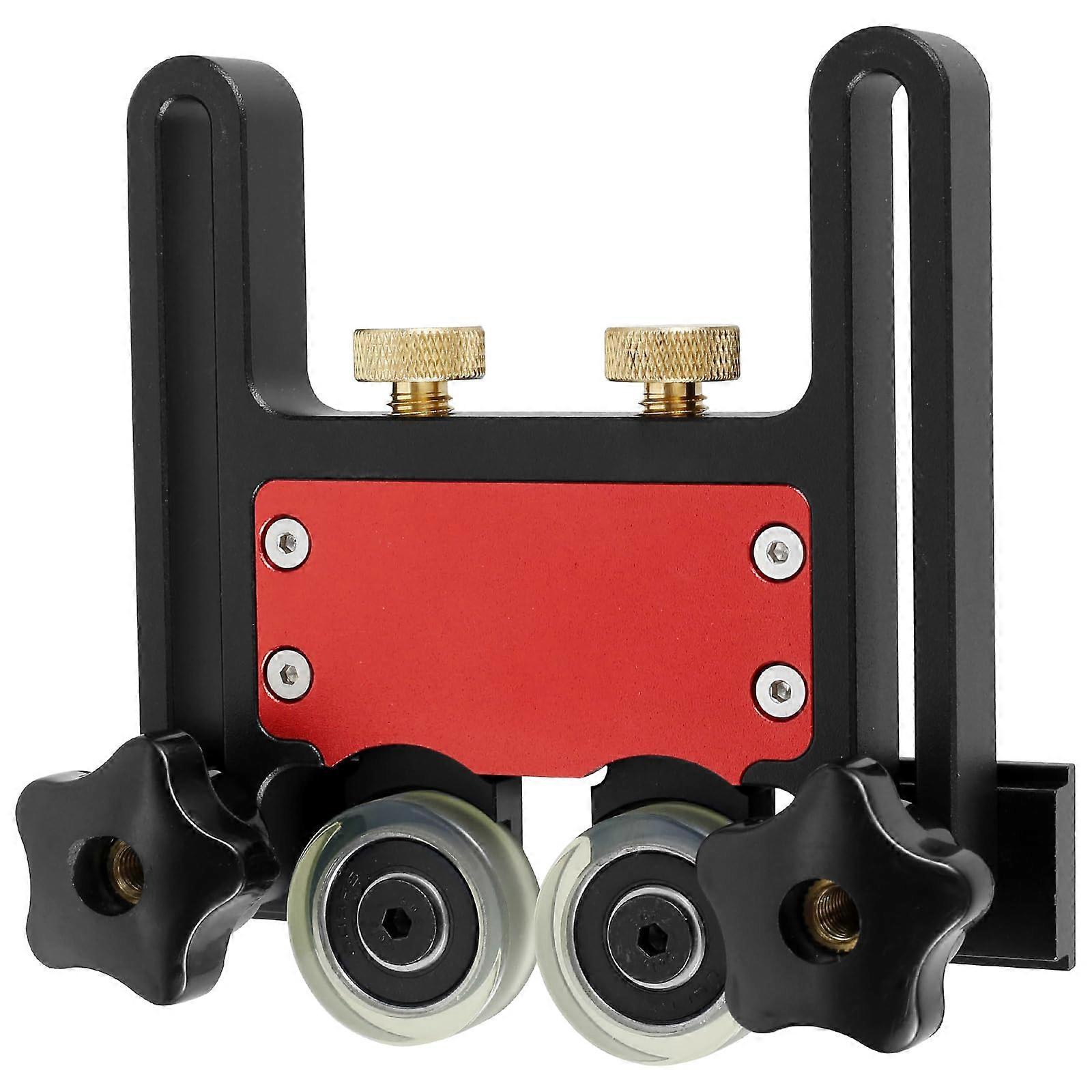 Aluminum Alloy Table Saw Roller Guide with Push Block, Smooth Feed and Accurate Cutting, Black