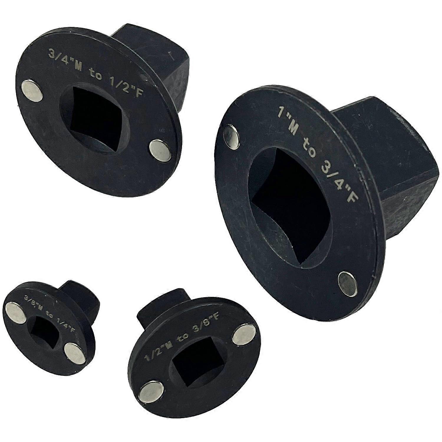 Low Profile Impact Socket Adapter Set, 4PCS Magnetic Drive Ratchet Adapters for Tight Spaces, Heavy Duty Automotive Tool Conversion