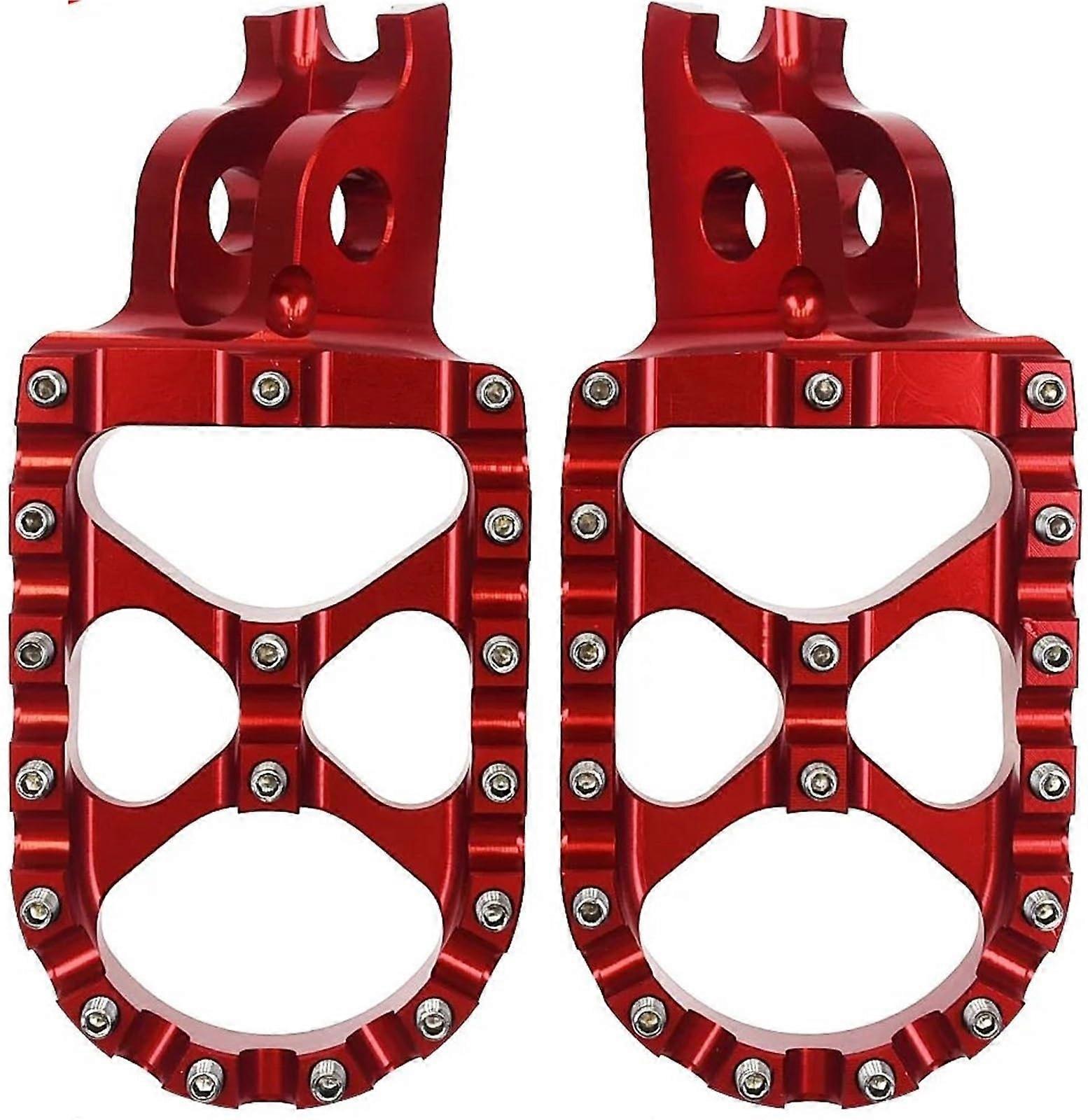 Motorcycle Foot Pegs Aluminum for Kawasaki KX KLX KXF 250 450 Red Dirt Bike Enhanced Safety