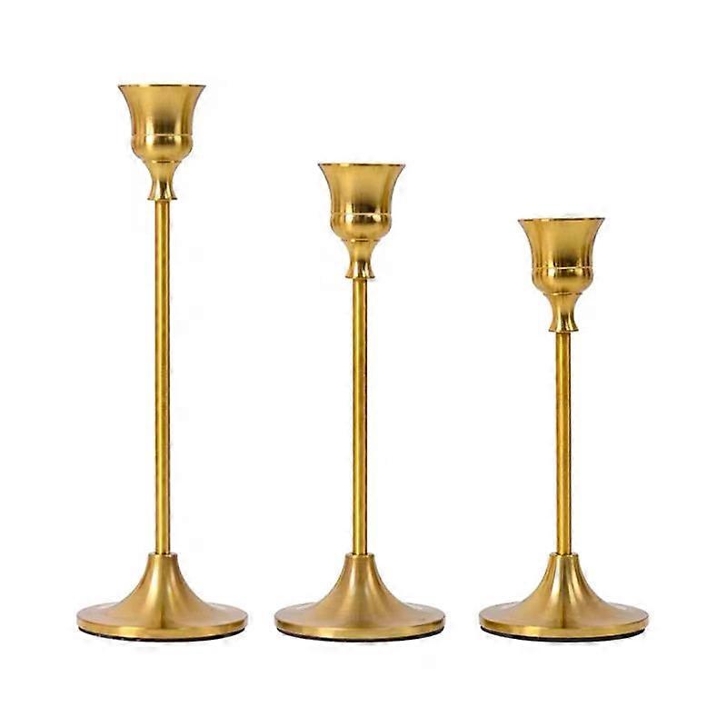 Cross-Border European Retro Brass Candle Holder Romantic Christmas Candle Dinner Decoration Wedding Props Candle Holder Bottom