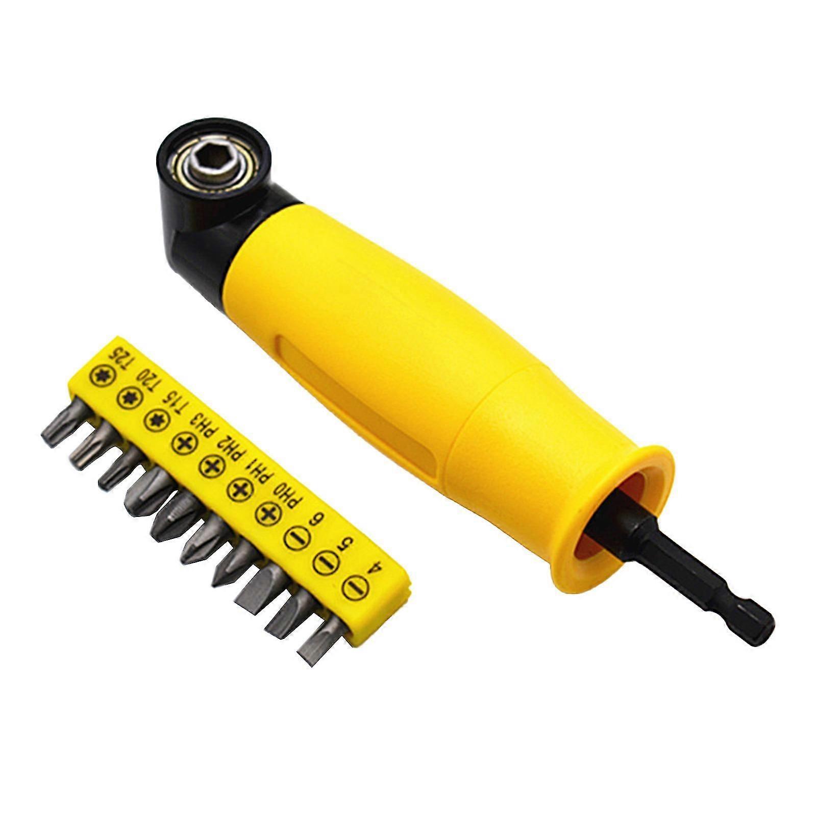 90 Degree Right Angle Extension Driver Electric Screwdriver Drill Bit Holder