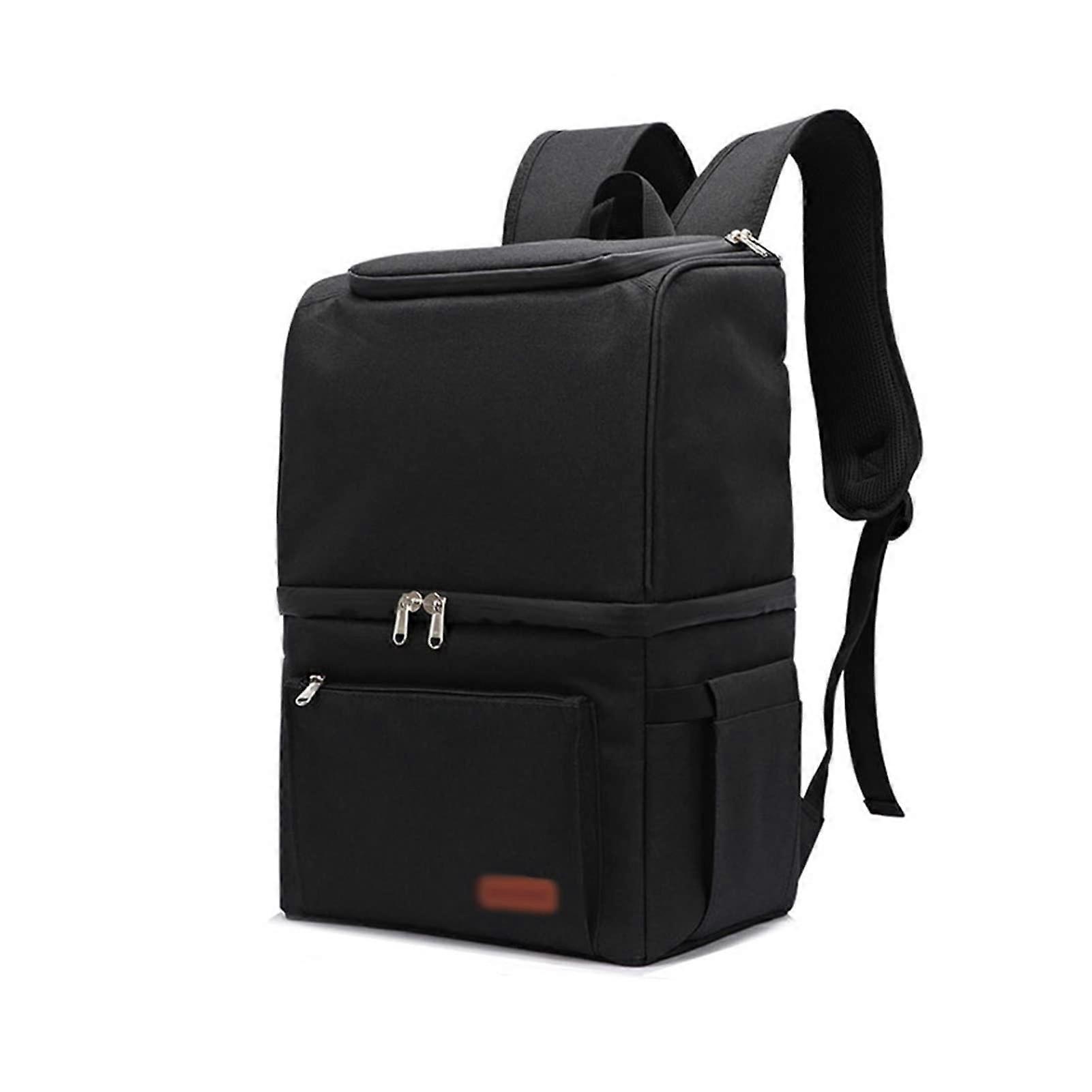 Picnic Backpack with Insulated Leakproof Cooler Compartment for Outdoor Trips Light Grey