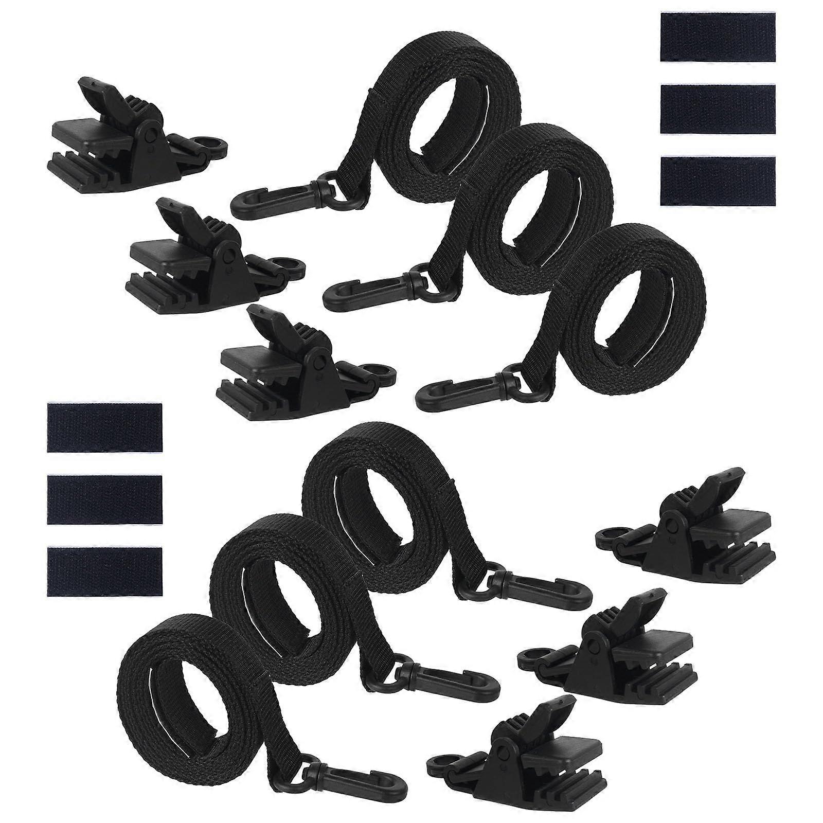 Adjustable Pool Cover Straps with Clips, Heavy Duty Nylon Reel Attachments, Secure Locking System