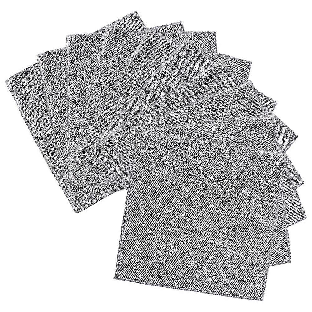 Kitchen Scrub Towel for Dish Cleaning 10Pcs Grey Microfiber Cloth