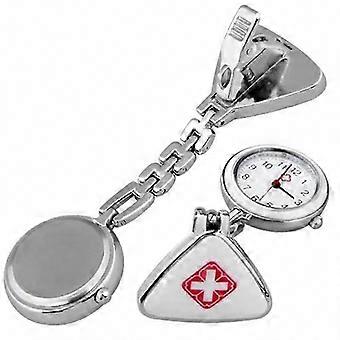 Nurse Pocket Watch with Clip, Quartz Triangle Pendant for Medical Professionals