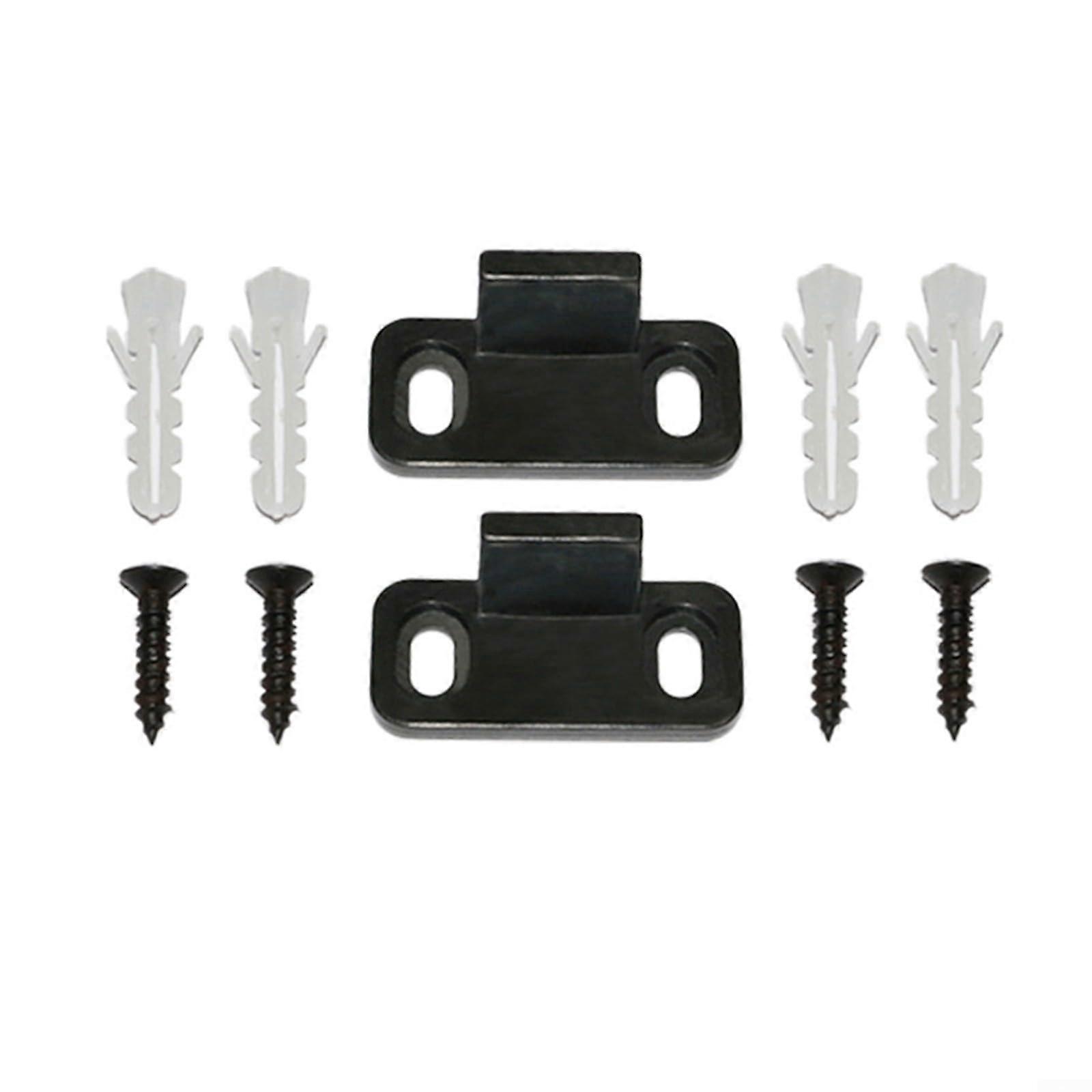 Sliding Barn Door Floor Guide 2 Pack with Hardware for Closet and Bypass Doors Black Adjustable