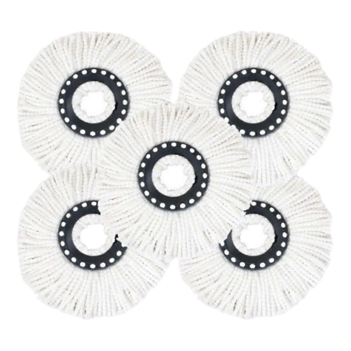 Universal Spin Mop Replacement Heads 16CM, 5 Pack Microfiber Refills for All Floor Types 140g