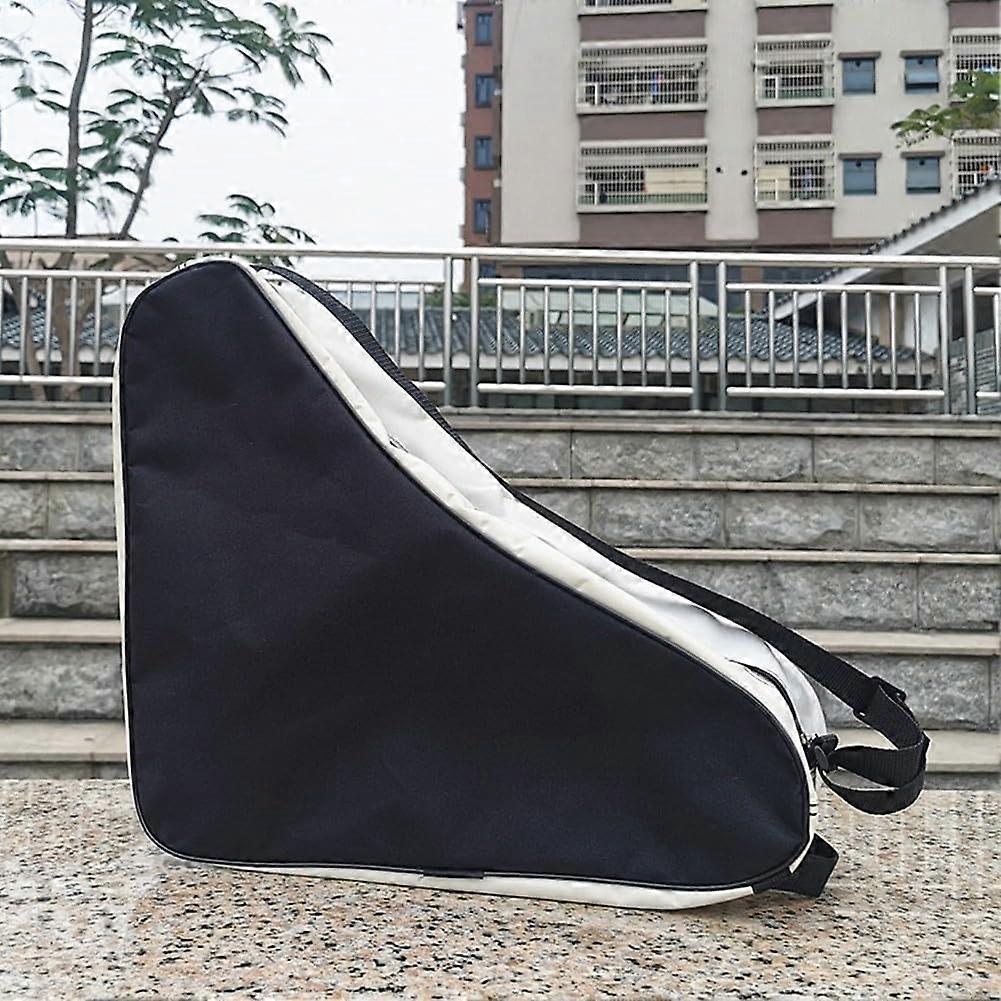 Roller Skate Bag Large Capacity with Adjustable Shoulder Strap for Roller and Ice Skates Black