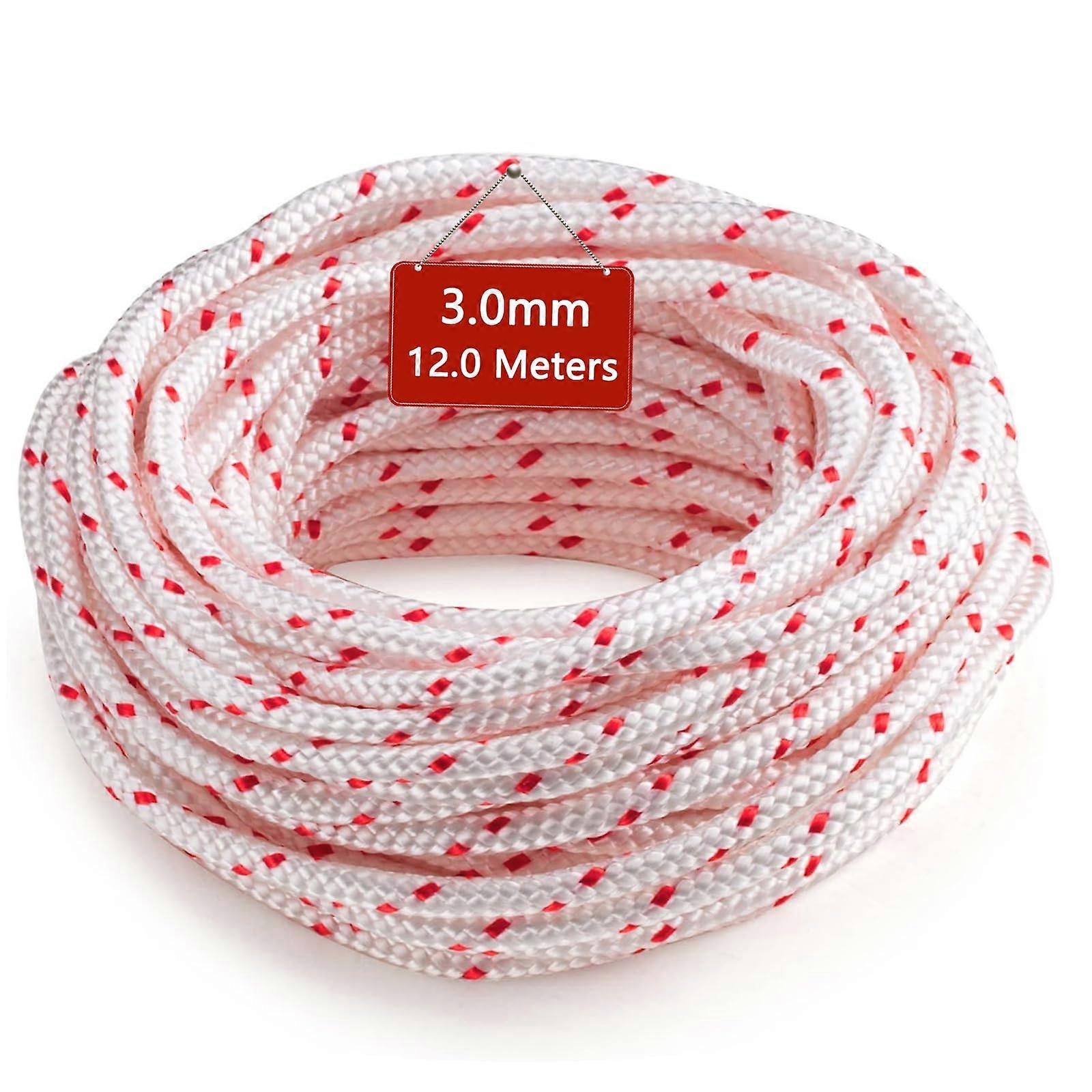 Universal Durable Nylon Starter Rope 3.0mm 40ft Pull Cord for Lawn Mower Chainsaw Trimmer