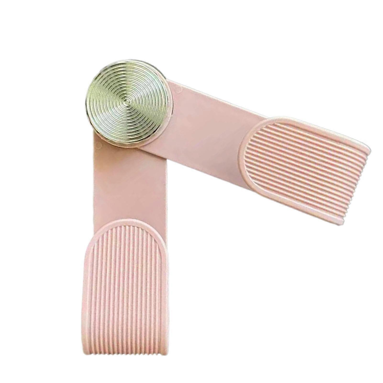 Adjustable Wall Mounted Pot Lid Holder with Rotating Rack, Space Saving Kitchen Lid Organizer Pink