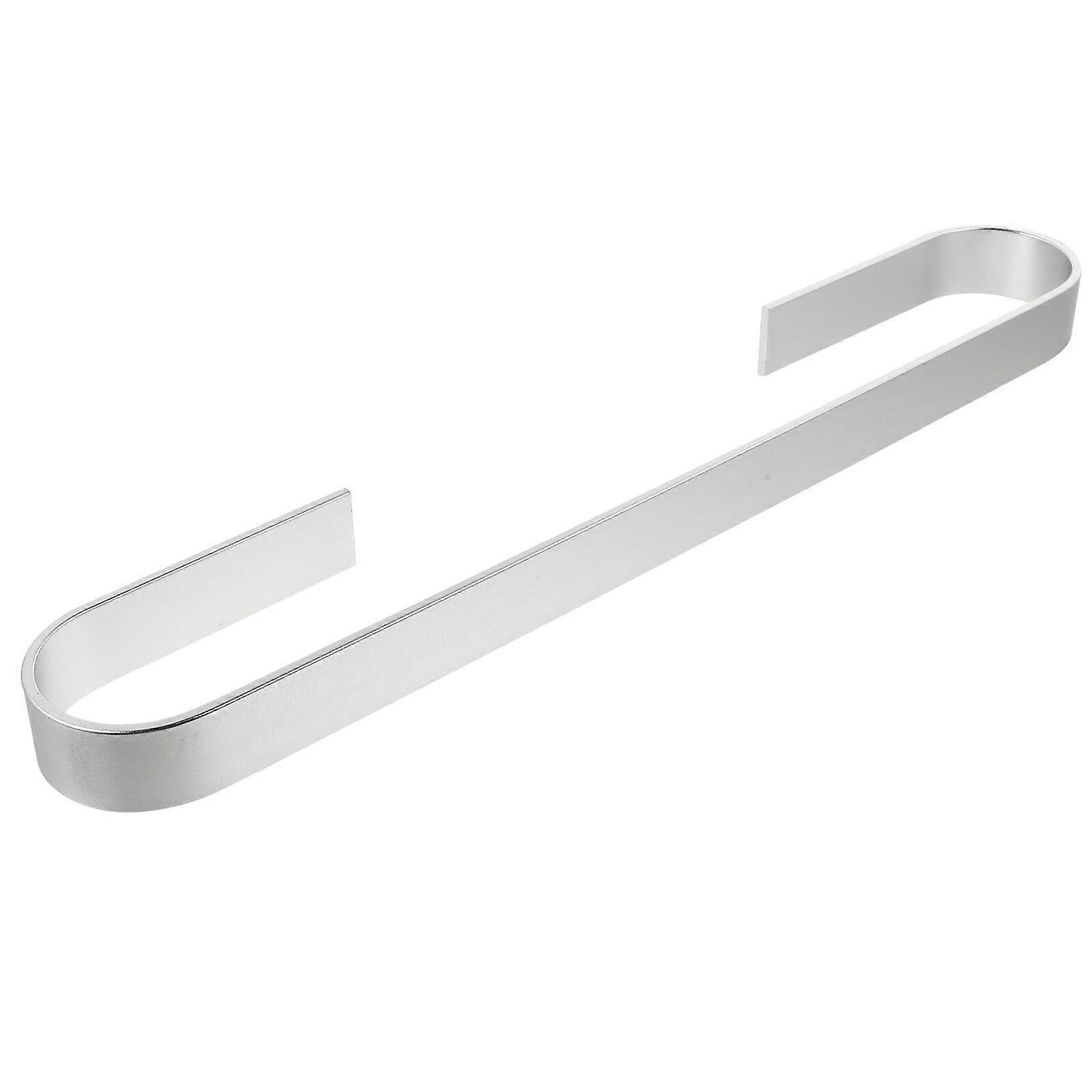 Wall Mounted Towel Rack Silver Aluminum Bathroom Holder SpaceSaving 360° Rotatable RustResistant
