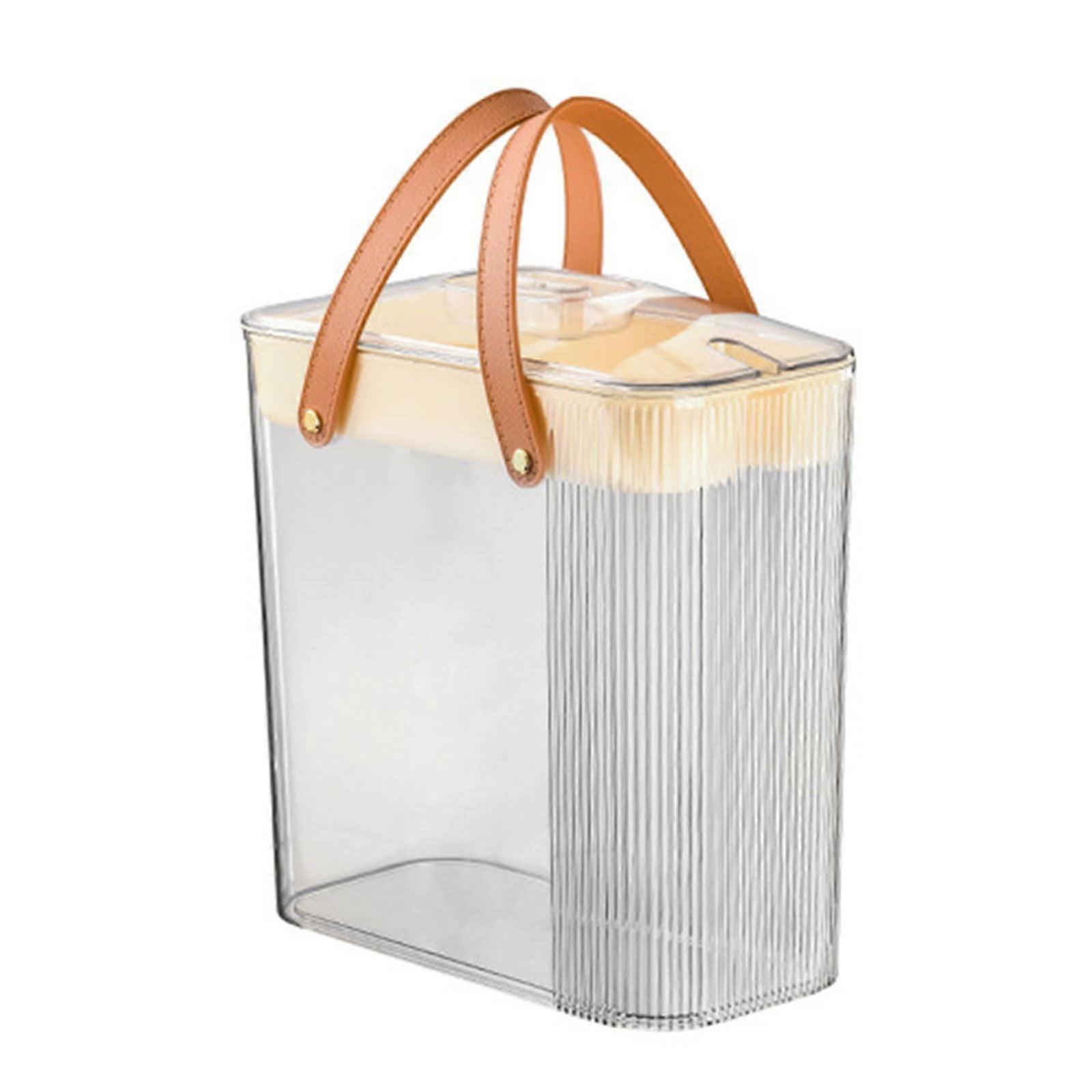 Large Capacity Tea Filter Bucket with Leaf Separation and Widened Leather Handle