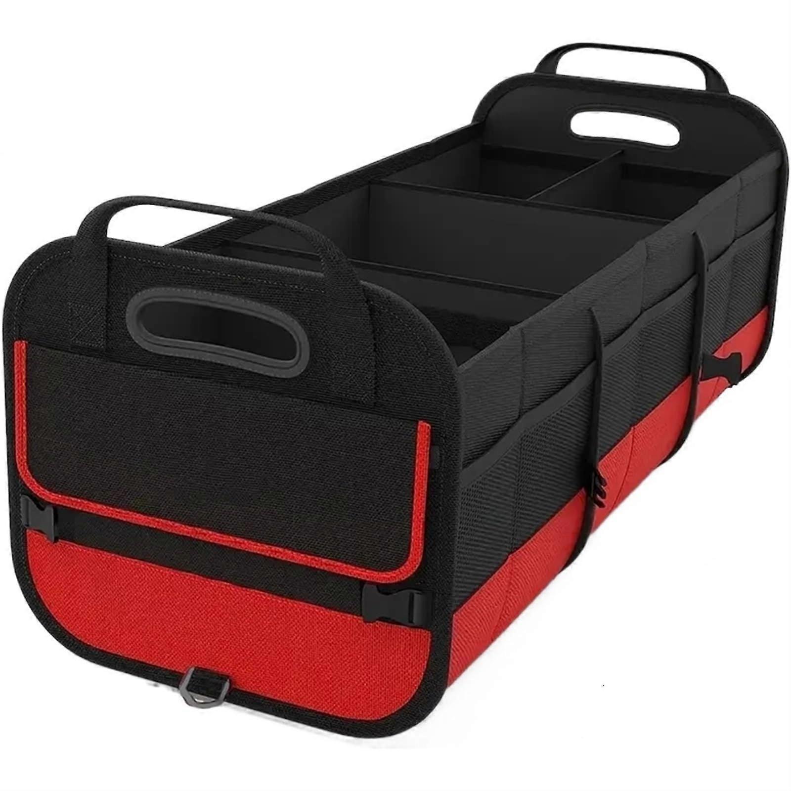 Large Capacity Car Trunk Organizer Waterproof Collapsible MultiCompartment with 2 Straps