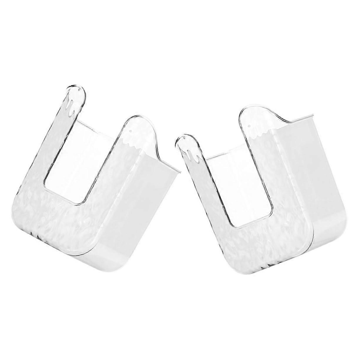 2pcs Wall Mounted Tissue Holder and Wipe Dispenser Box for Kitchen Bathroom Easy Access Storage