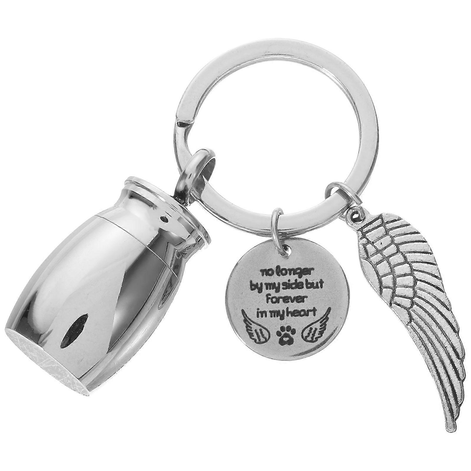 Mini Urn Memorial Keychain Small Cremation Urn Keepsake Keychain for Ashes