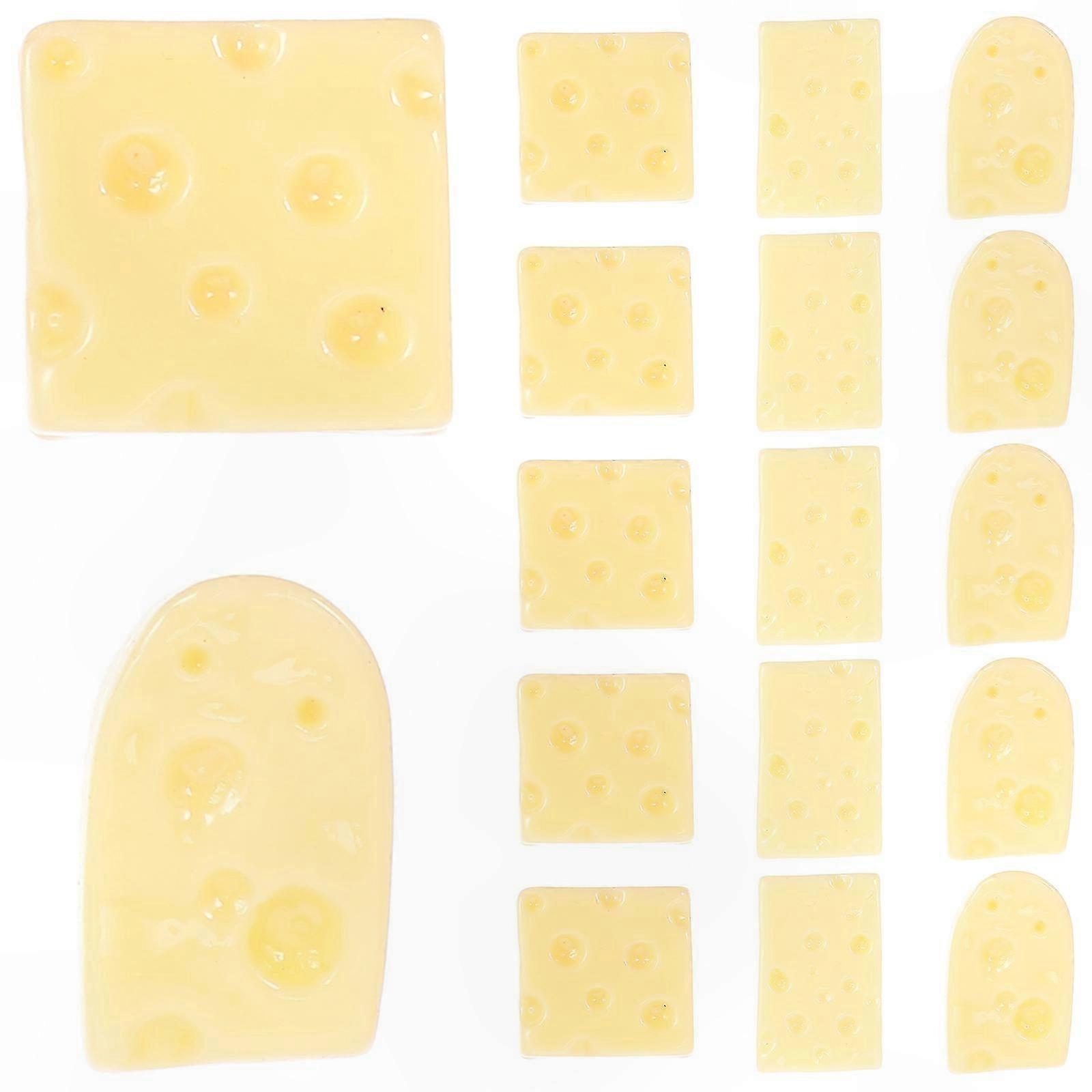 60pcs Miniature DIY Craft Artificial Cheese Simulation Models Figurines Kits