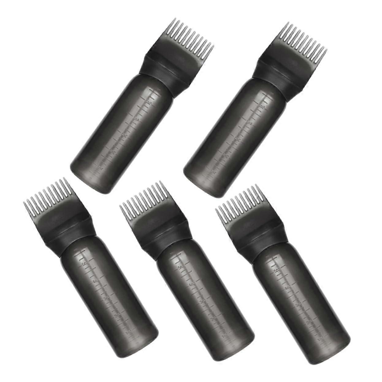 5pcs Hair Dye Applicator Bottle with Comb Tip for Precise Root Touch Up and Color