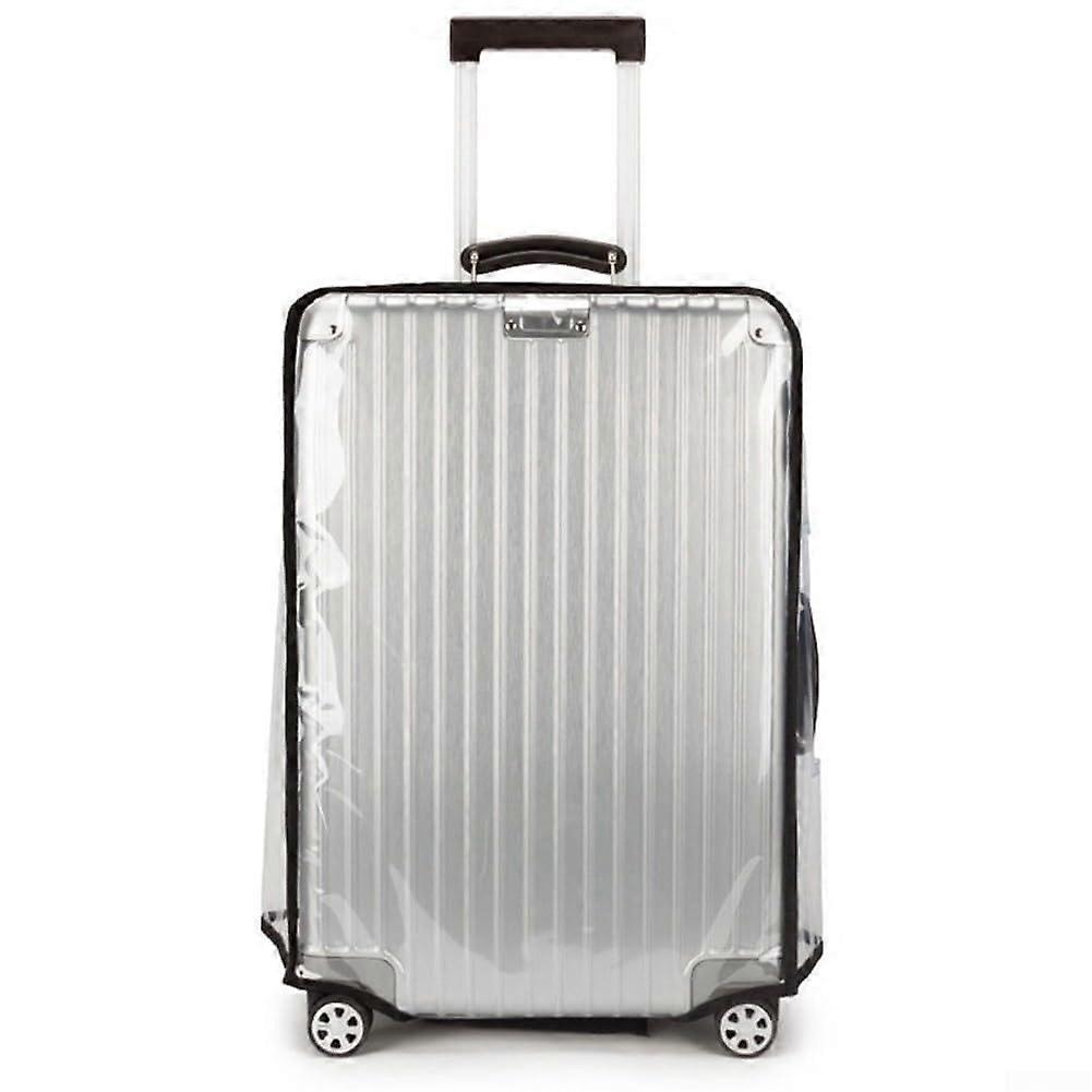Transparent PVC Luggage Cover Waterproof Scratch Resistant Suitcase Protector Foldable 30 Inches