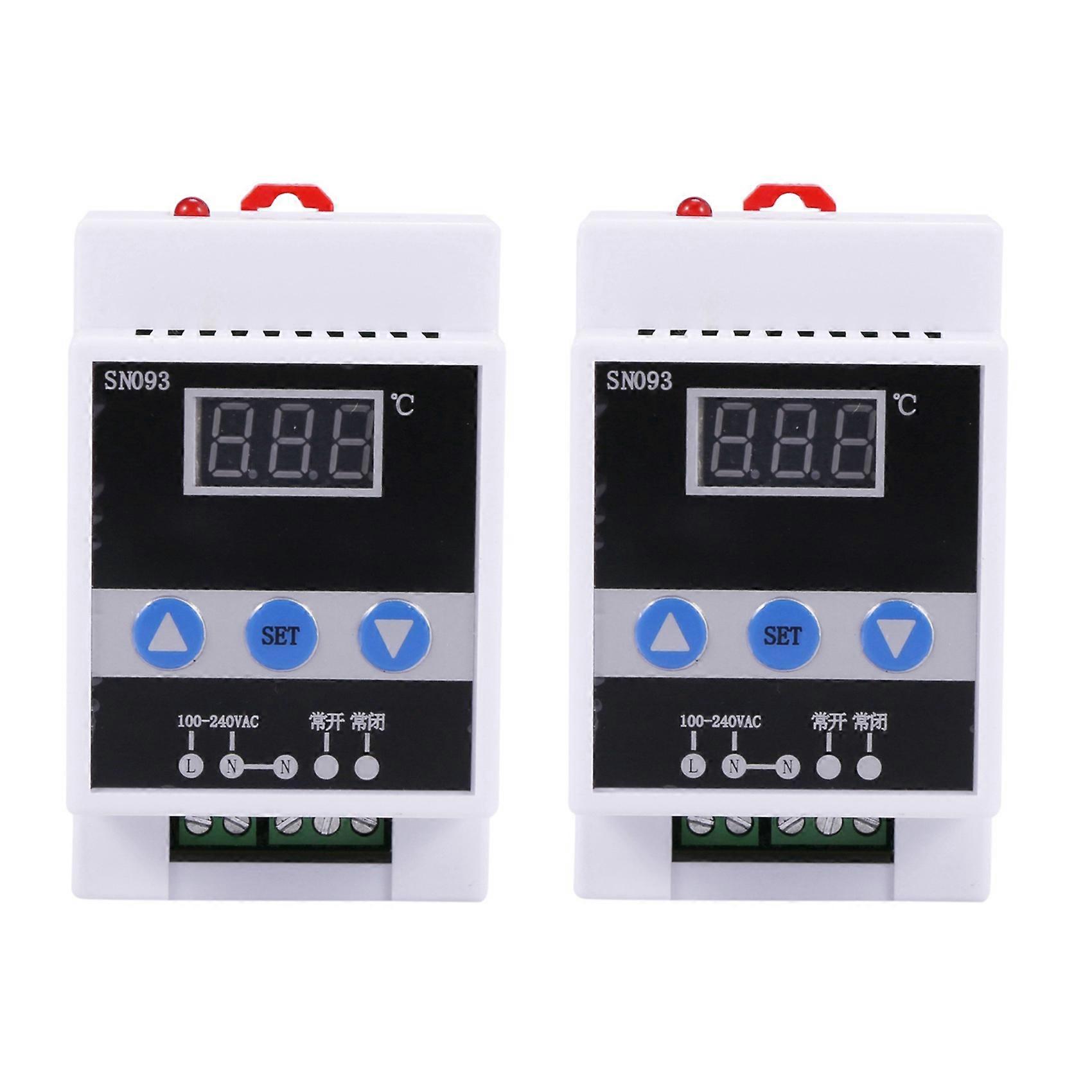 2X TMC-6000 110-240V Guide Rail Thermoregulator Digital Temperature Controller Thermostat