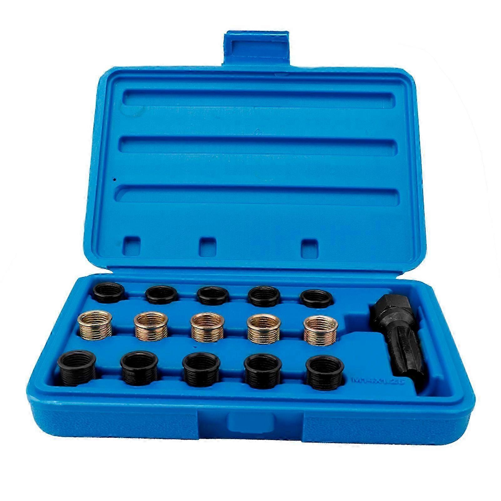 16Pcs Spark Plug Tap Thread Repair Tools Rethreading Kit