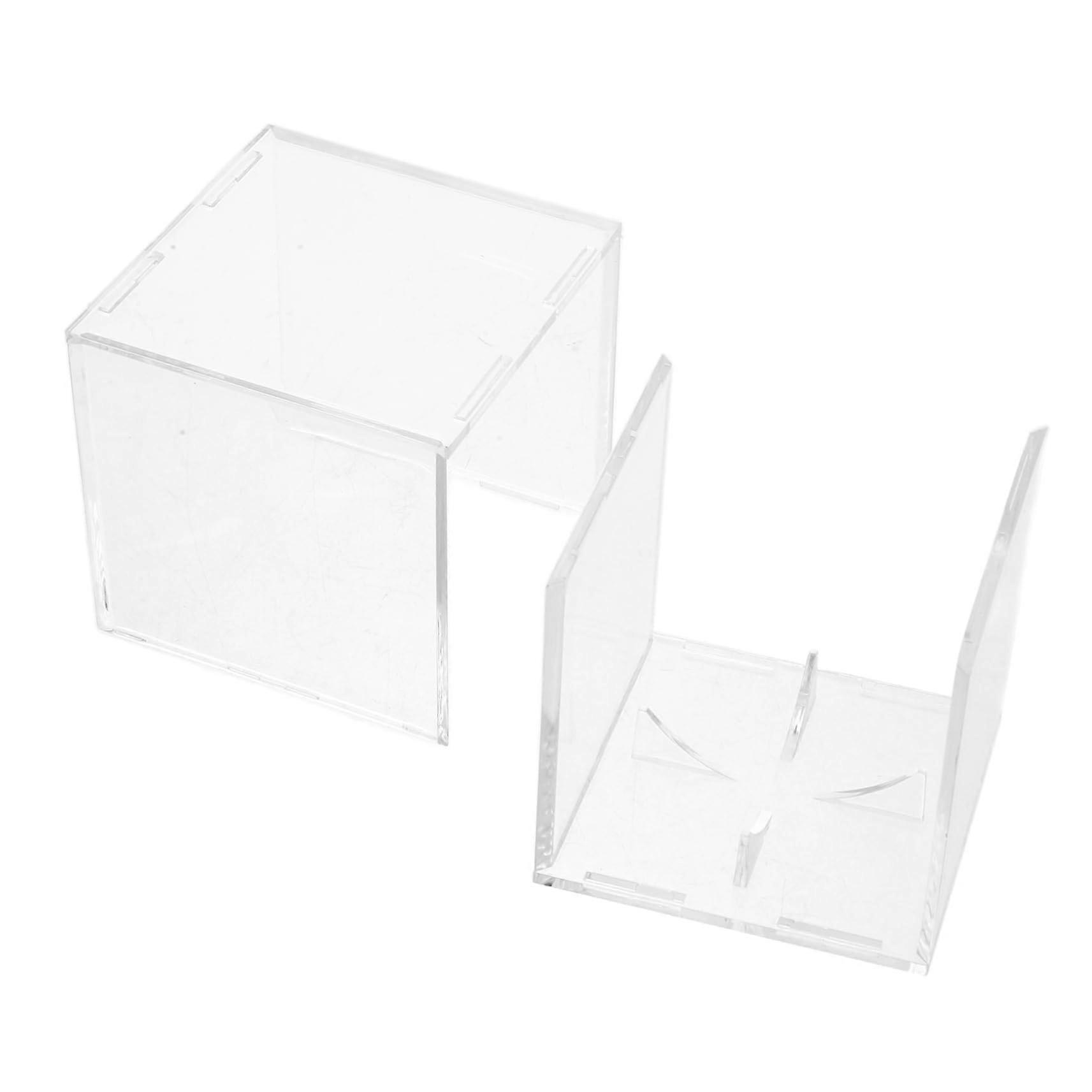 Baseball Display Case Clear Acrylic Holder with 360° Visibility Dustproof Cube for Home Decor