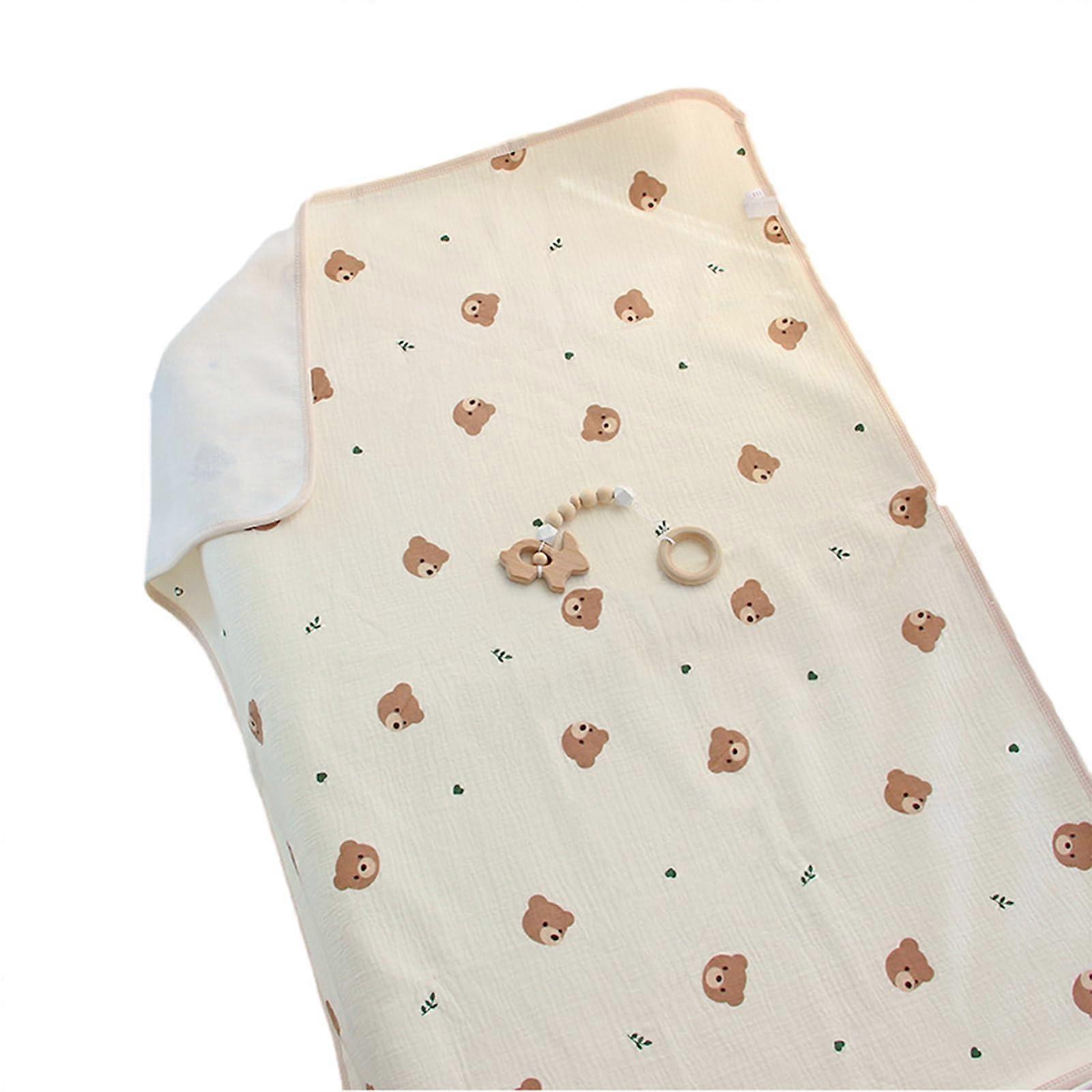 Waterproof Baby Changing Mat with LeakProof Design, Soft Cotton, Washable and Quick Drying